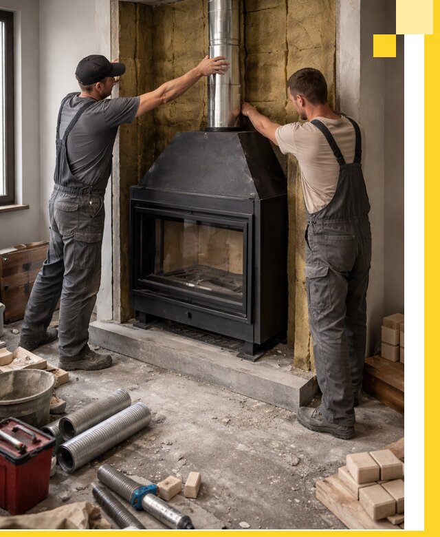 Изготовление и монтаж закрытых каминов в Ялте под ключ