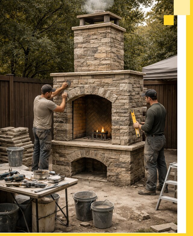 Проектирование и установка уличных каминов в Ялте