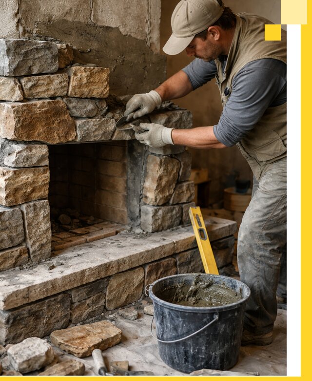 Изготовление и установка каменных каминов под ключ в Ялте