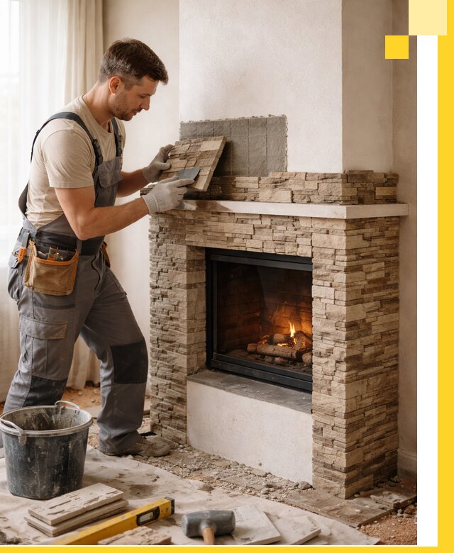 Изготовление и монтаж каминов для дома под ключ в Ялте