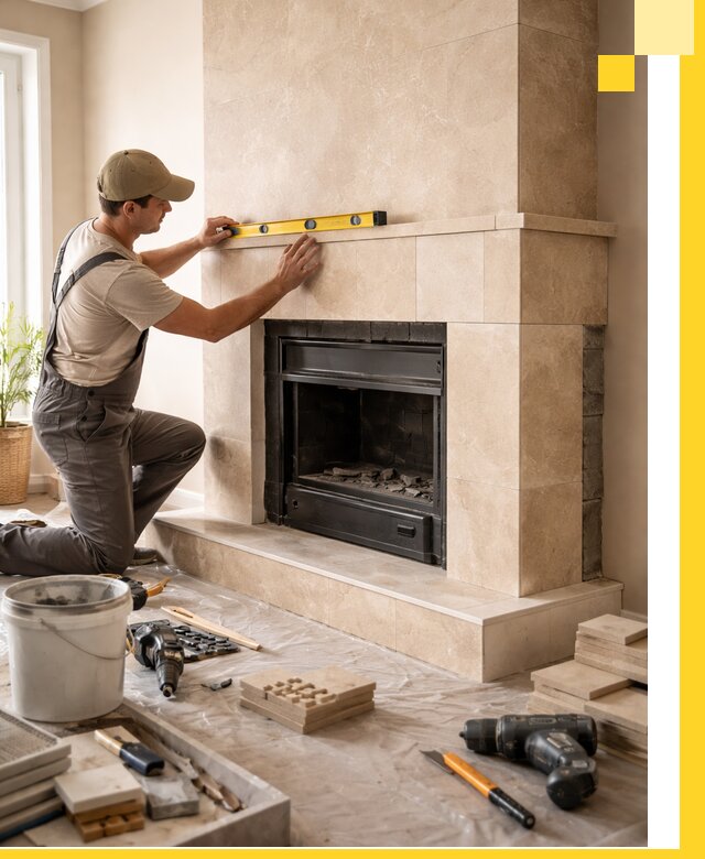 Установка и монтаж каминов в частном доме под ключ в Ялте