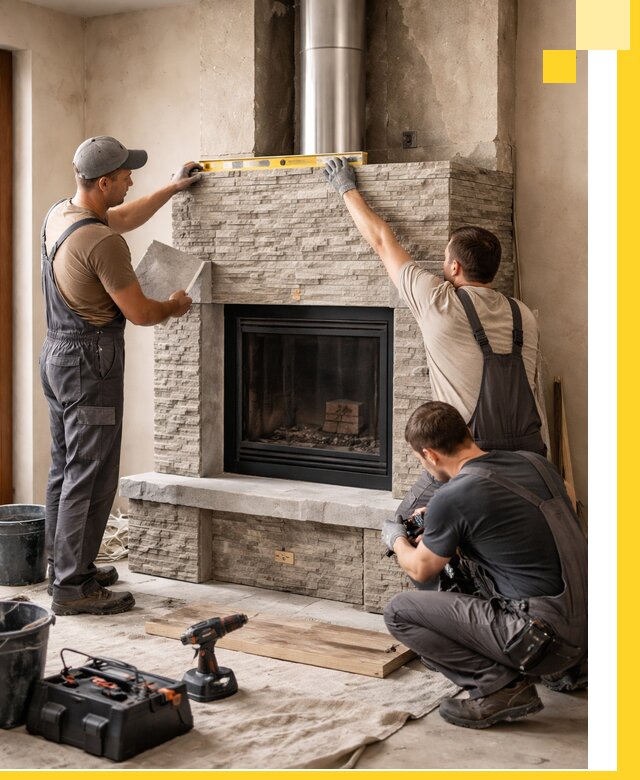 Профессиональный монтаж каминов под ключ в Ялте для дома