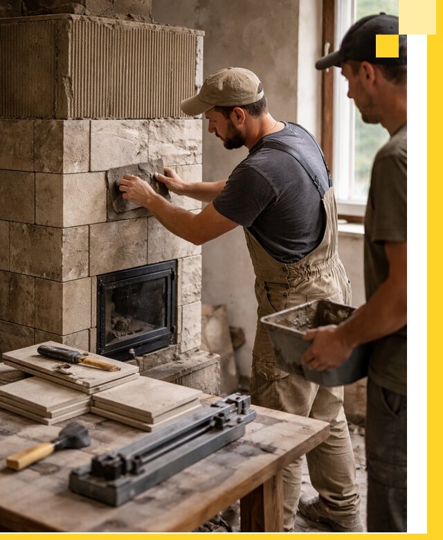 Профессиональная облицовка печей в Ялте: керамика и камень