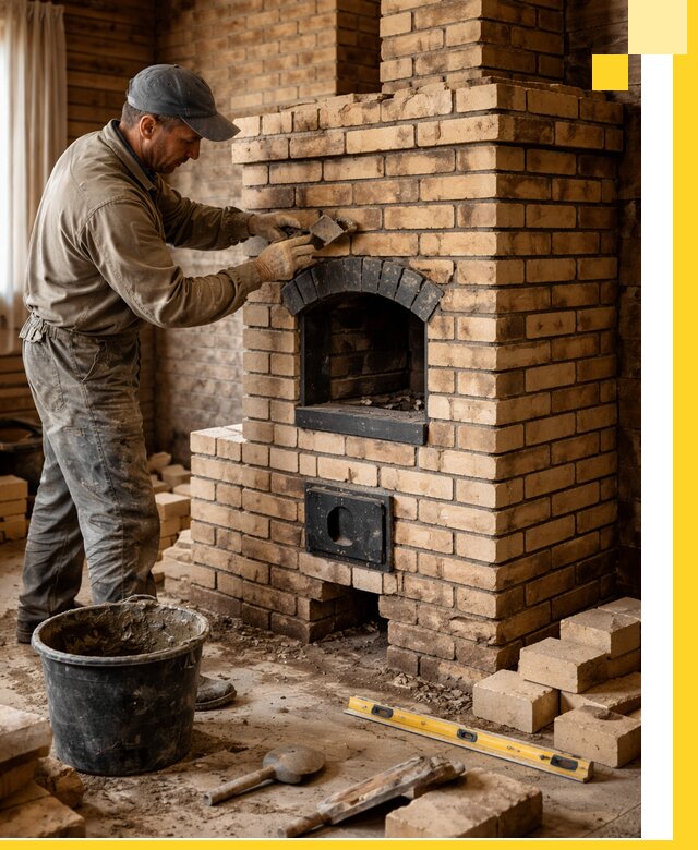 Кирпичные печи под ключ в Ялте: проектирование и кладка