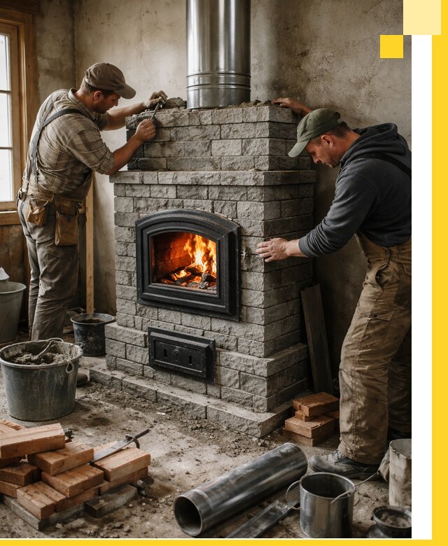 Производство, поставка и монтаж дровяных печей в Ялте