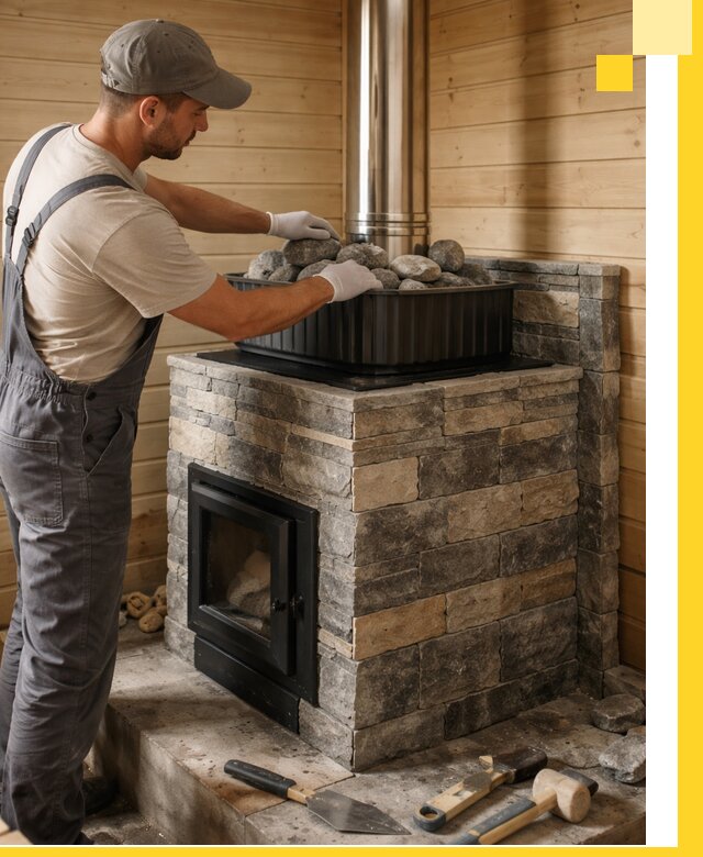 Печи для парной в Ялте, производство, монтаж и обслуживание