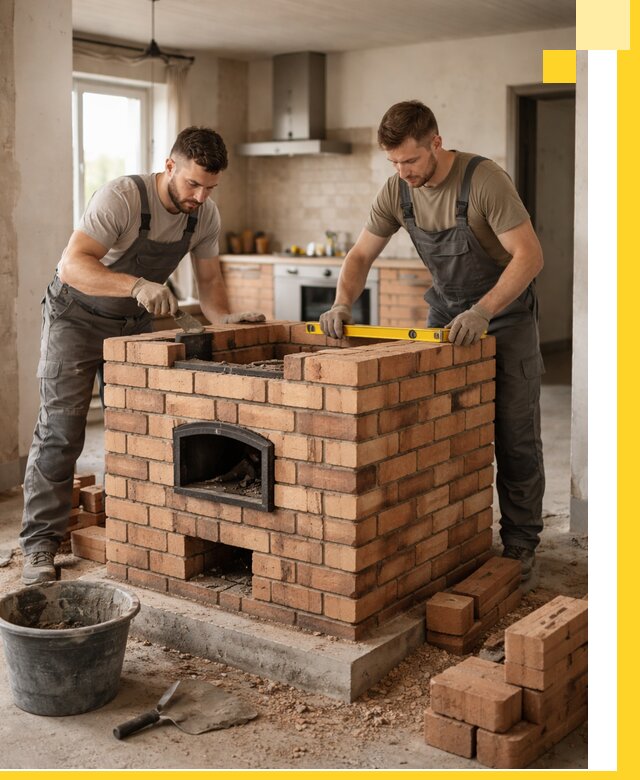 Установка и монтаж печей в частном доме в Ялте под ключ