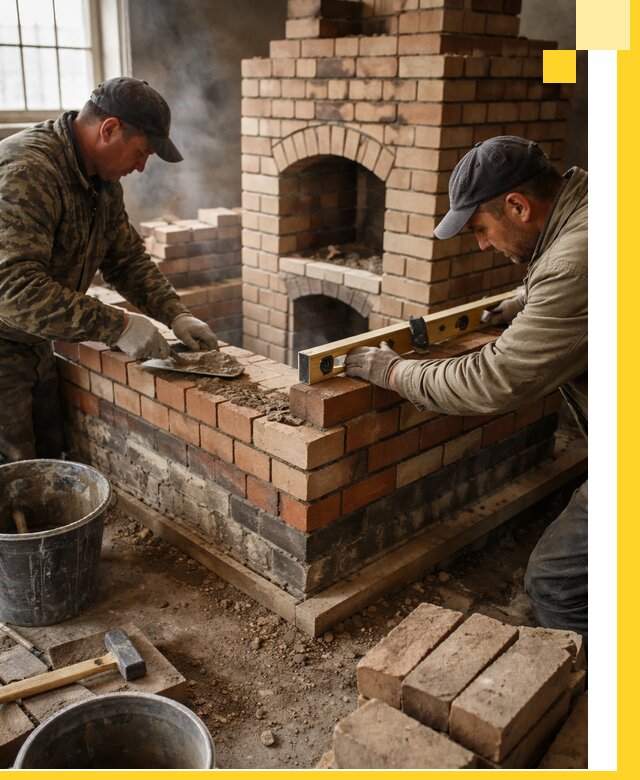 Изготовление и монтаж печей и каминов из кирпича в Ялте