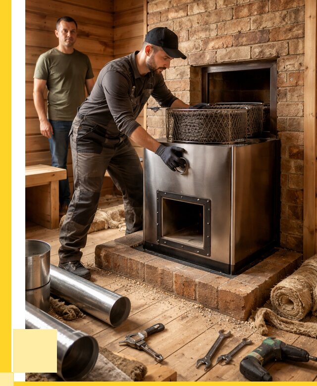 Монтаж банных печей под ключ в Ялте от 18389 р., ЭриданЯлт