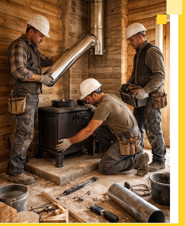 Профессиональный монтаж банных печей и дымоходов в Ялте