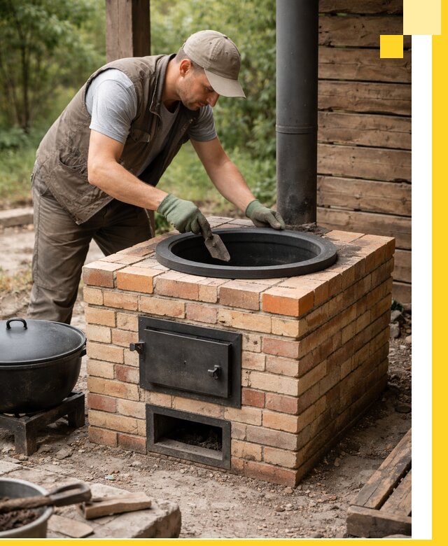 Изготовление и установка печей для казана в Ялте под ключ