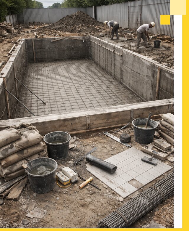 Строительство бассейнов под ключ в Ялте, дизайн и монтаж