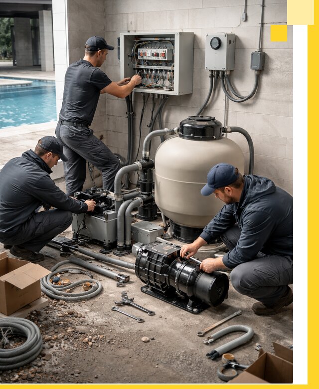 Профессиональный монтаж оборудования для бассейнов в Ялте