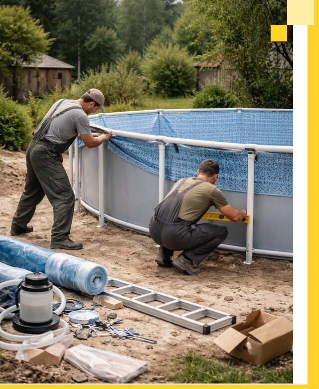 Установка и монтаж каркасных бассейнов в Ялте под ключ