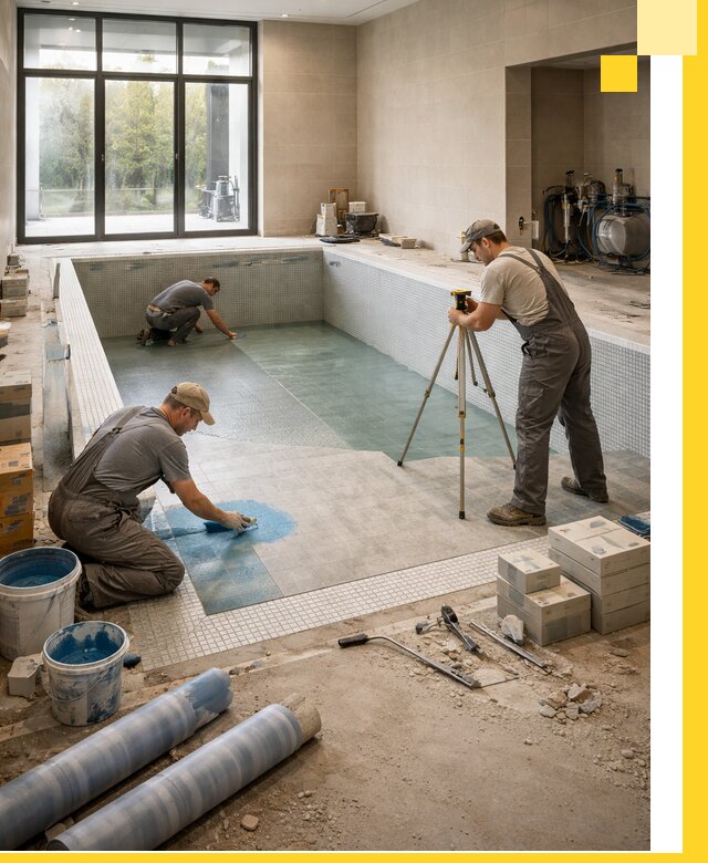 Проект и строительство закрытых бассейнов в Ялте под ключ