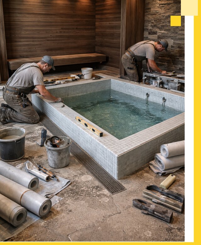 Установка и строительство бассейнов для сауны в Ялте