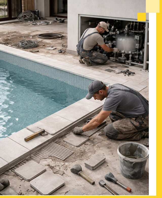 Строительство и монтаж бассейнов в коттедже в Ялте