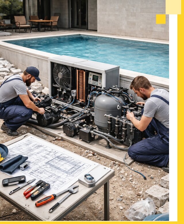 Проектирование и монтаж бассейнов с подогревом в Ялте