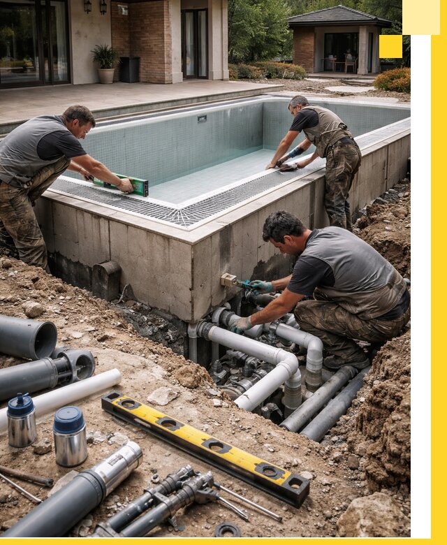 Строительство переливных бассейнов в Ялте под ключ