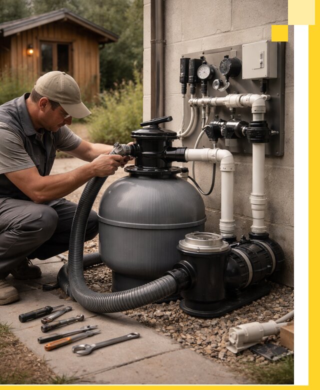 Продажа и монтаж фильтров и насосов для бассейнов в Ялте