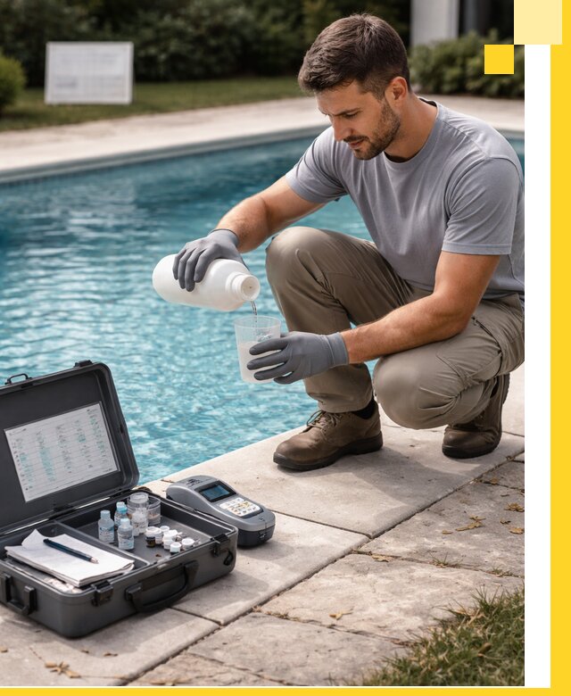 Профессиональная дезинфекция воды в бассейне в Ялте