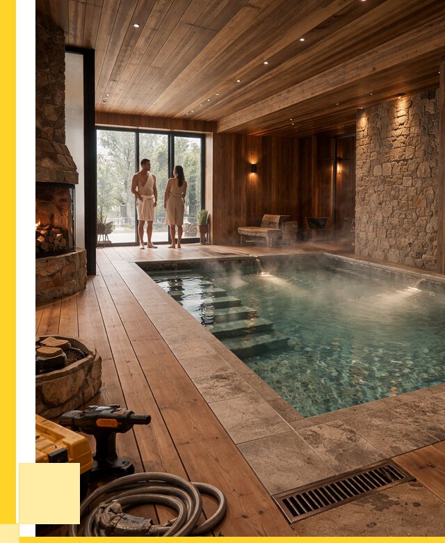 Проекты бань с бассейном под ключ в Ялте от 76620 р., ЭриданЯлт