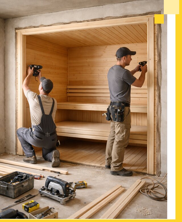 Монтаж саун под ключ в Ялте — проектирование и установка