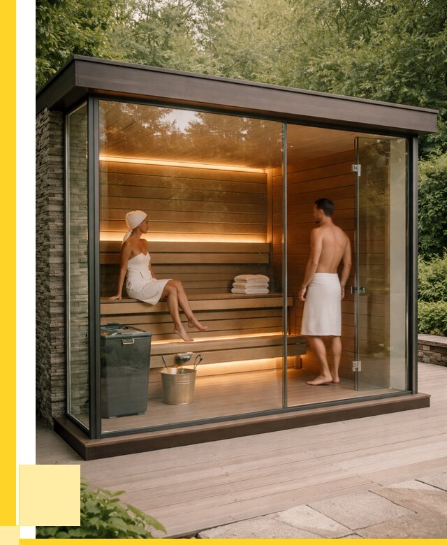 Сауна стеклянная и двери для сауны в Ялте от 255400 р. | ЭриданЯлт