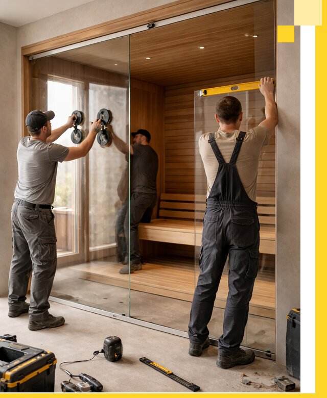 Производство и монтаж стеклянных саун под ключ в Ялте