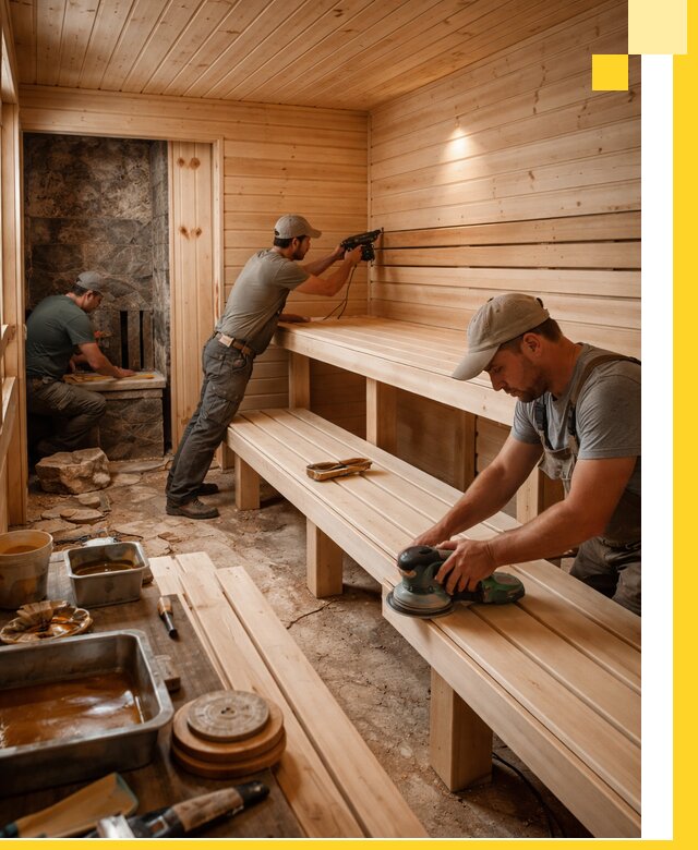 Профессиональная отделка бань в Ялте под ключ, с гарантией