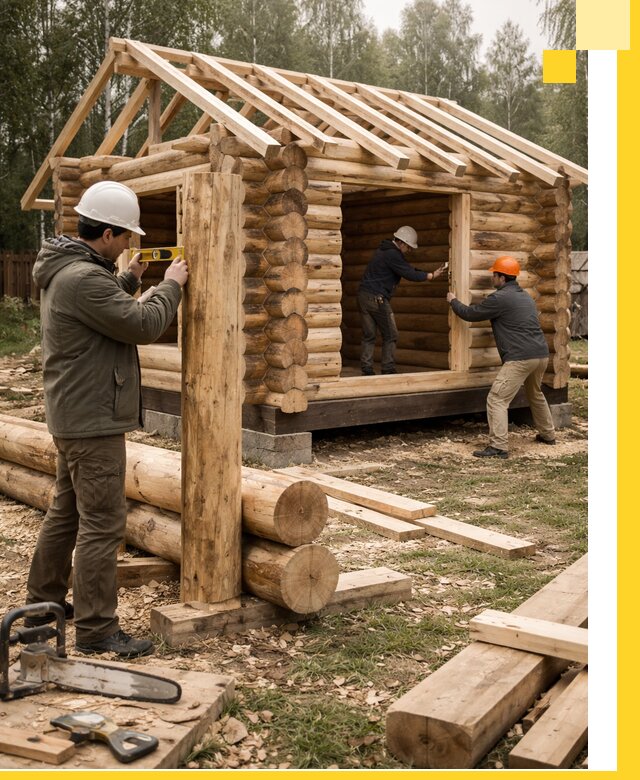 Строительство бань для дачи под ключ в Ялте с доставкой и монтажом