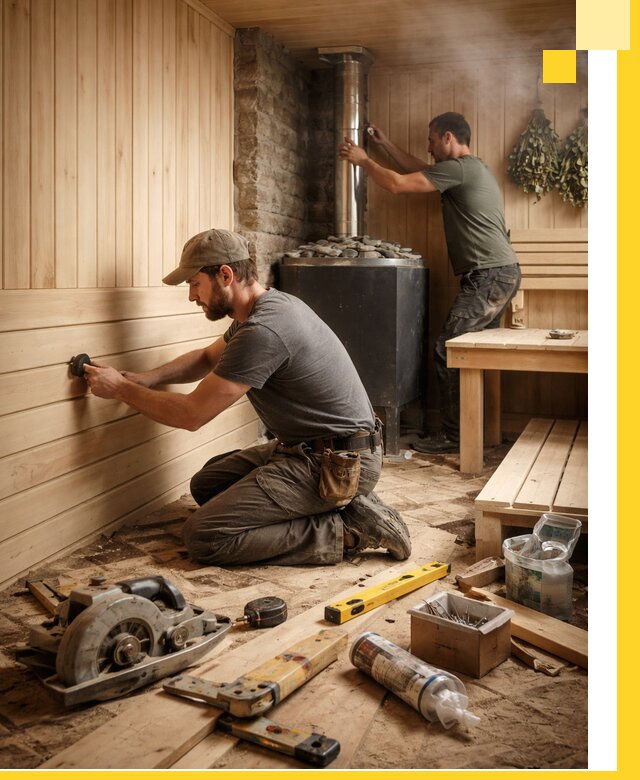 Полное строительство и оснащение парных под ключ в Ялте