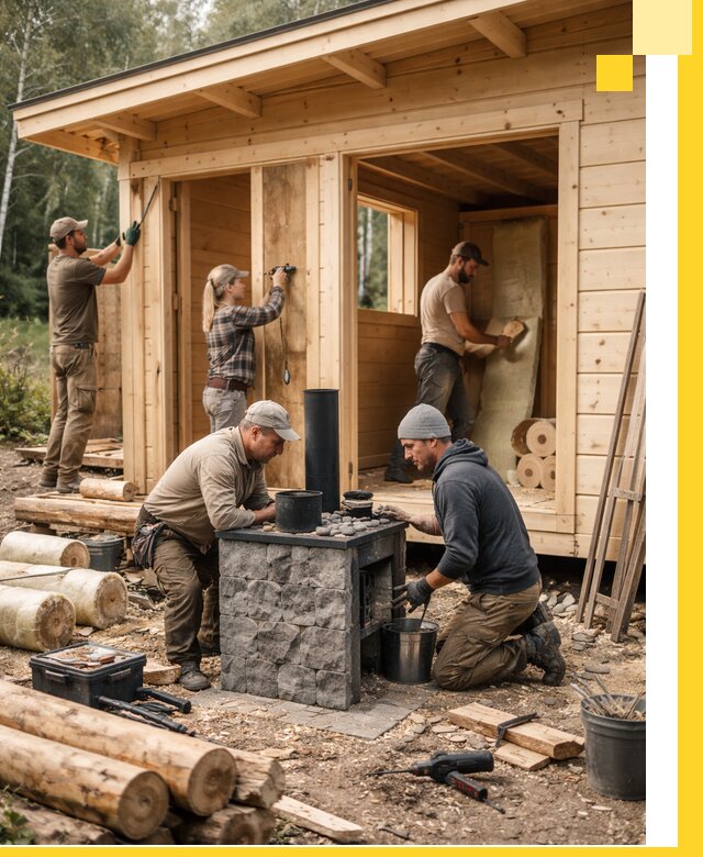 Купить баню под ключ в Ялте строительство монтаж отделка