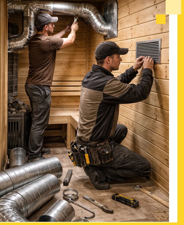 Проектирование и монтаж вентиляции бани в Ялте под ключ