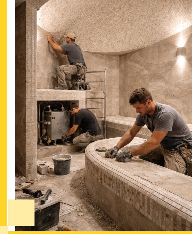 Монтаж хамамов под ключ в Ялте от 255400 р. ЭриданЯлт