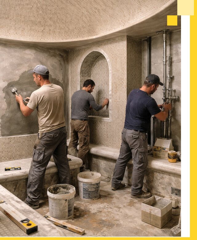 Профессиональный монтаж хамамов под ключ в Ялте с гарантией