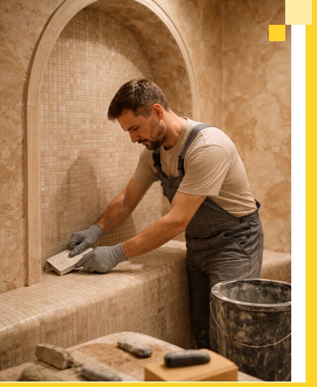 Профессиональная отделка хамамов с мозаикой под ключ в Ялте