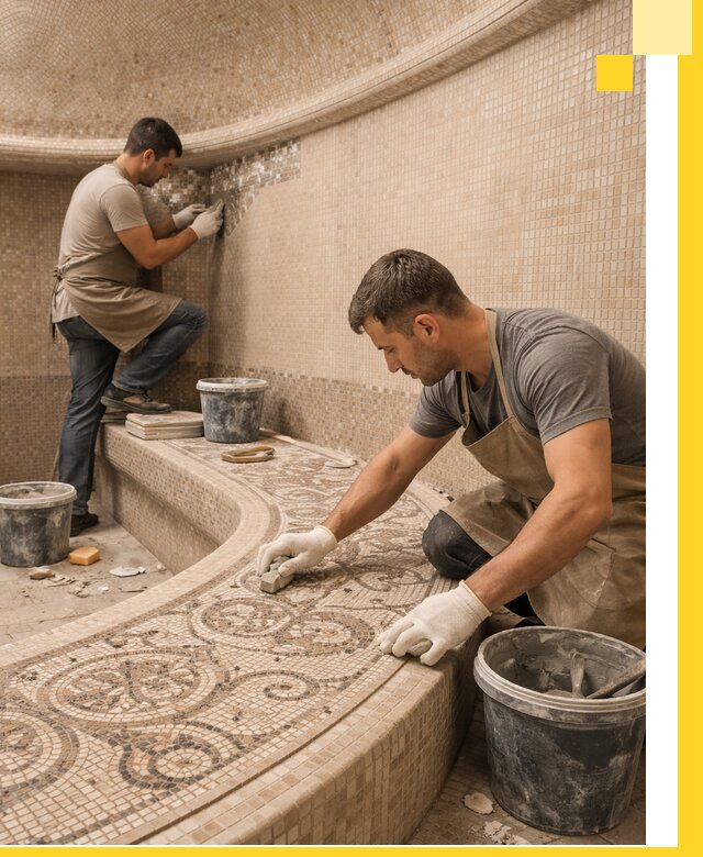 Плитка для хамама в Ялте, укладка, подбор и поставка