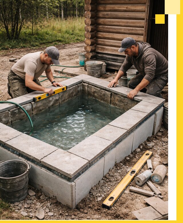 Изготовление и установка холодных купелей под ключ в Ялте